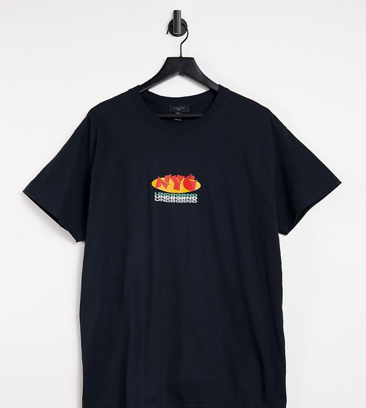 New Look Oversized T-shirt With Nyc Print In Black