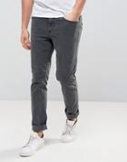 Dr Denim Clark Slim Jeans In Organic Cotton Mid Gray - Gray