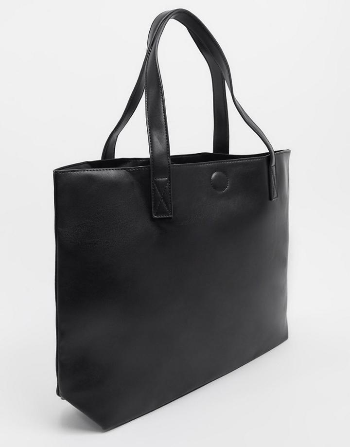 My Accessories London Wide Tote Bag In Black