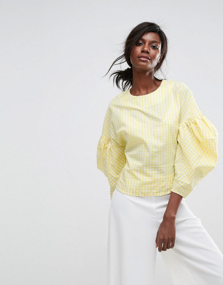 Style Mafia Gingham Top - Yellow