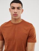 New Look Crew Neck T-shirt In Brown - Brown