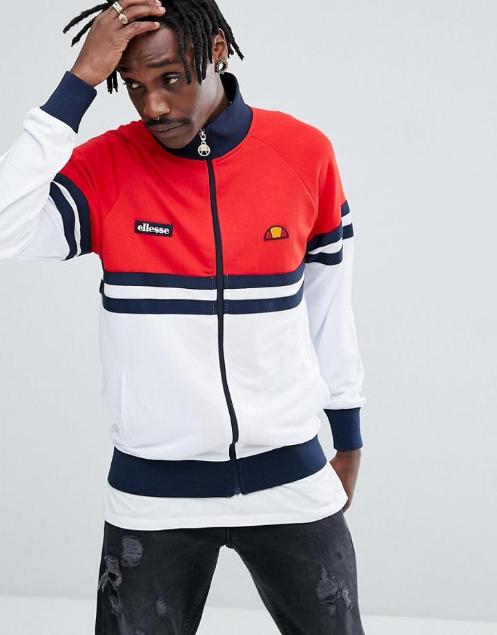 Ellesse Track Jacket With Color Block - Red