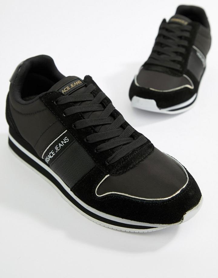 Versace Jeans Lace Up Sneakers - Black
