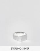 Seven London Sterling Silver Signet Ring - Silver