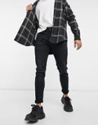Pull & Bear Skinny Jeans In Washed Black