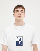 Parlez T-shirt With Embroidered Abstract Sheet Logo In White - White