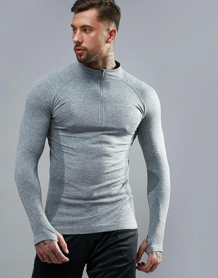 Corex Seamless Long Sleeve Top - Gray