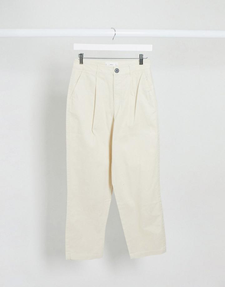 Mango Slouchy Pants In Beige-neutral