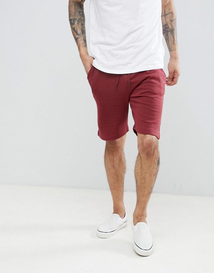 Threadbare Basic Jersey Shorts - Red