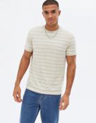 New Look Stripe T-shirt In Stone-neutral