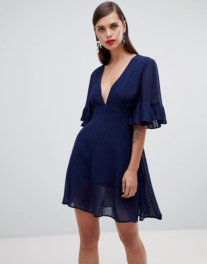 Unique 21 V Neck Smock Dress - Navy