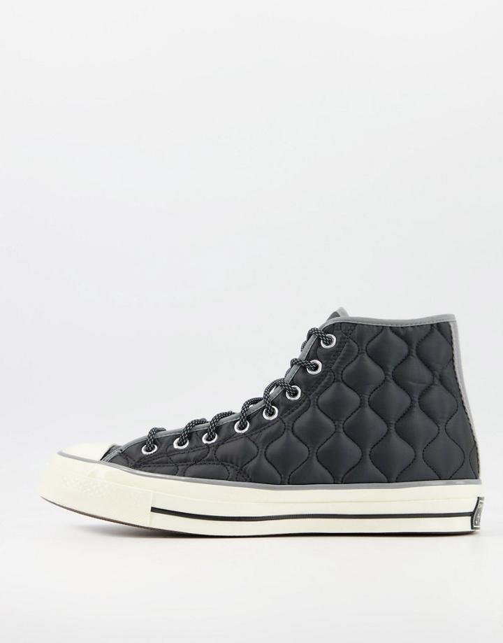 Converse Chuck 70 Hi Quilted Sneakers In Black