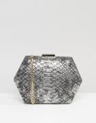 Claudia Canova Box Clutch Bag - Silver
