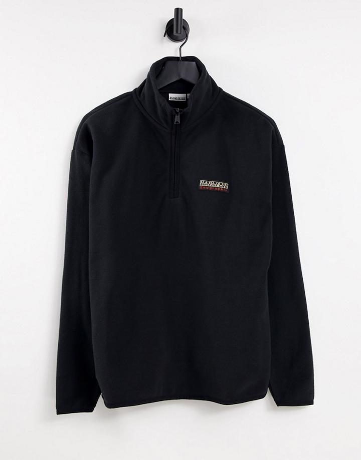 Napapijri Patch 1/2 Zip Fleece In Black