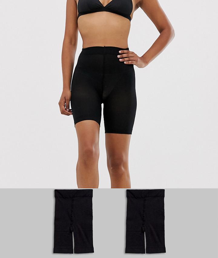 Asos Design Anti-chafing Shorts 2 Pack In Black