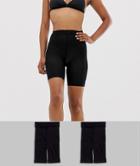Asos Design Anti-chafing Shorts 2 Pack In Black