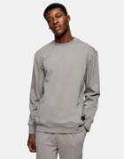 Topman Ltd Panel Sweatshirt In Charcoal Gray-grey
