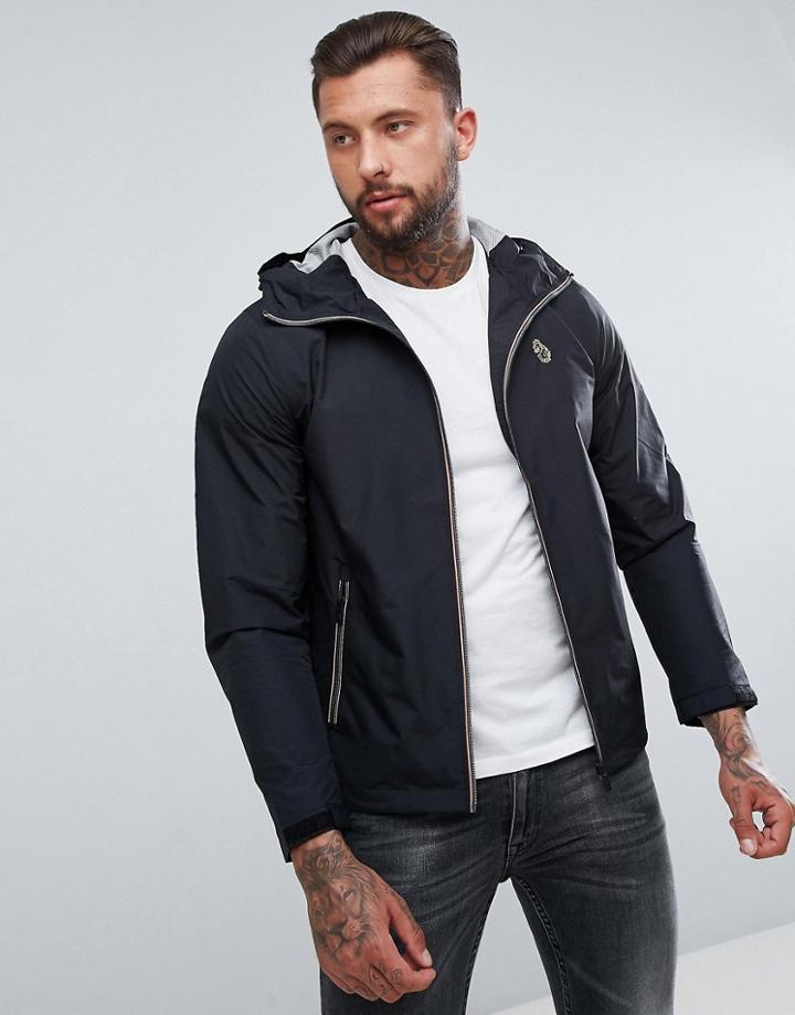 Luke Sport Raleigh Zip Through Hooded Jacket In Black - Black