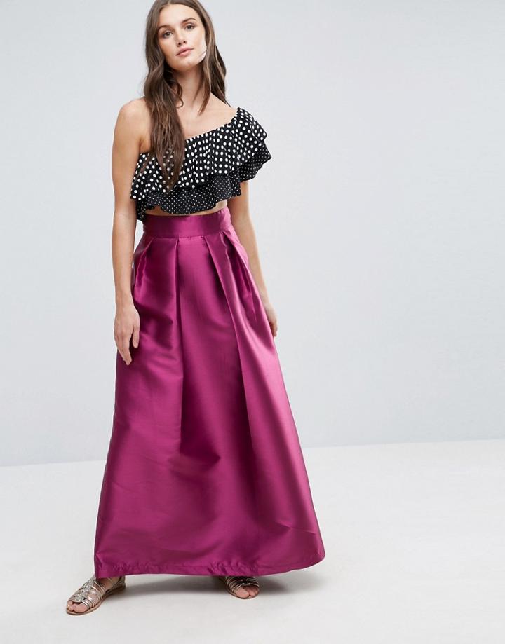 Y.a.s Kris Volume Maxi Skirt - Green