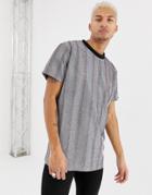 Night Addict Metallic Rainbow Stripe Oversized T-shirt - Multi