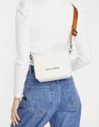 Smith & Canova Leather Crossbody Bag In Cream-white