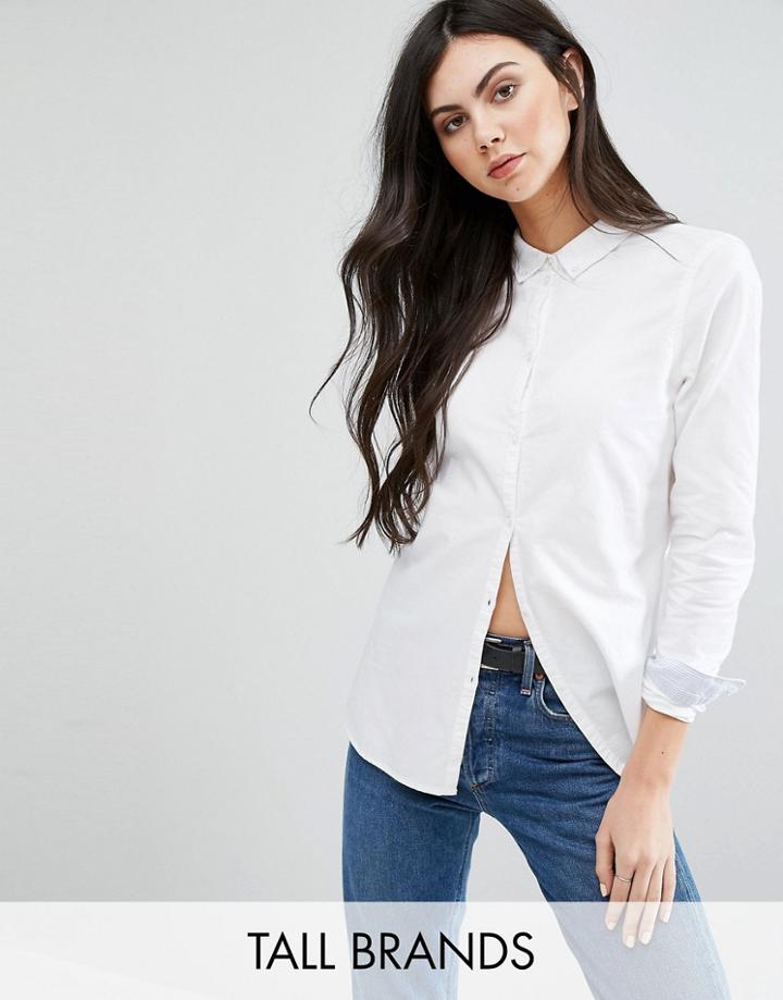 Vero Moda Tall Chambray Shirt - White