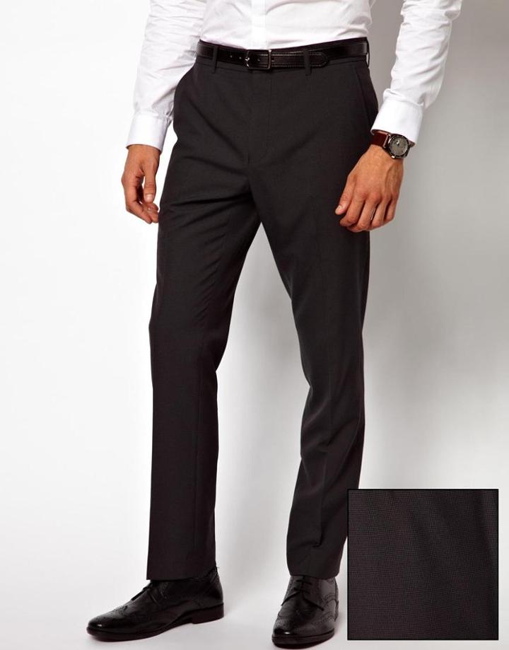 Asos Slim Fit Smart Pants In Dogstooth