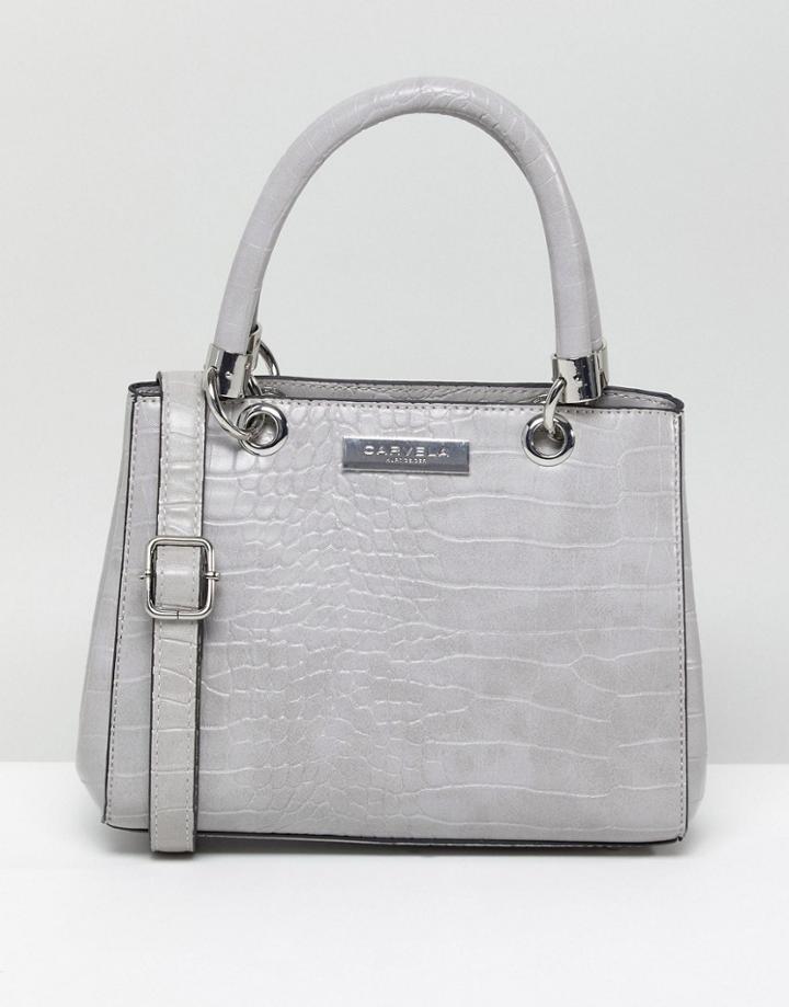 Carvela Selena Braid Front Minimal Tote Bag - Gray