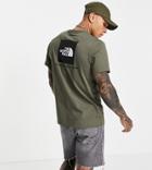 The North Face Red Box T-shirt In Green Exclusive At Asos