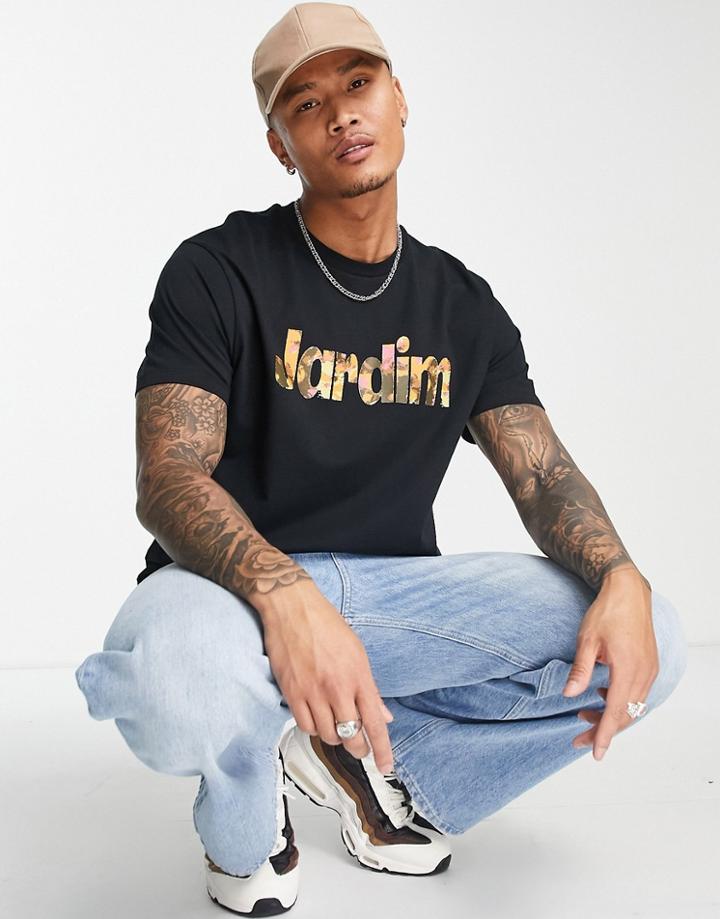 Asos Design Relaxed T-shirt In Black With Text Front Print