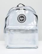 Hype Transparent Backpack With Check - White
