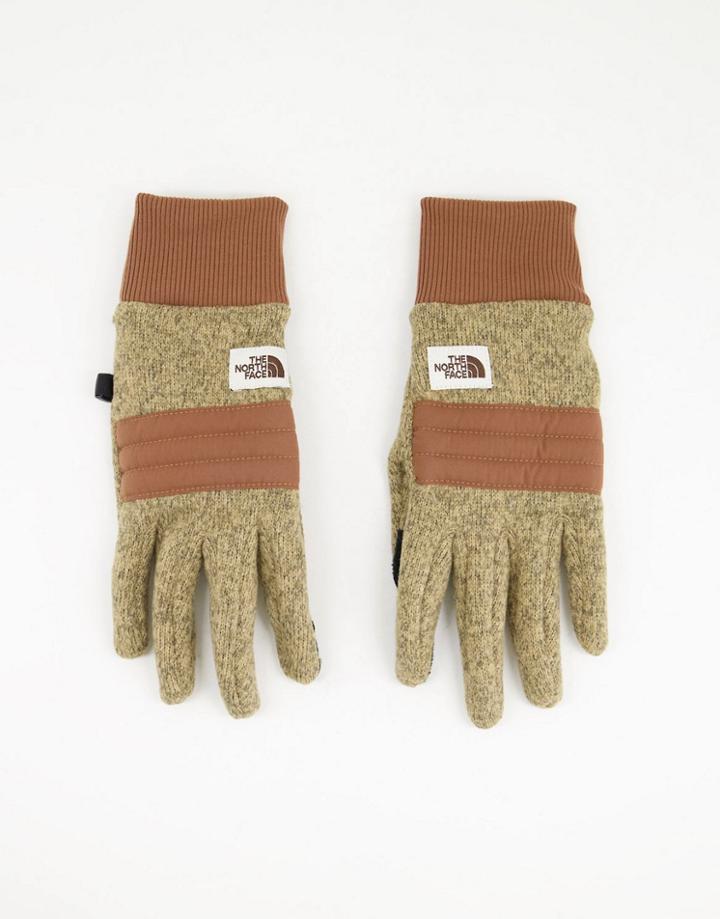 The North Face Gordon Etip Gloves In Beige-brown