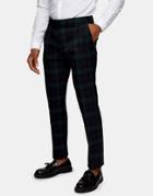 Topman Skinny Suit Pants In Blackwatch Check