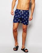 Boardies Star Swim Shorts In Mid Length - Blue