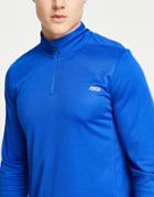 Asos 4505 Icon Training Long Sleeve T-shirt With 1/4 Zip In Blue-blues