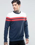 Another Influence Block Panel Sweater - Navy