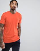 New Era Premium T-shirt With Small Logo In Orange - Orange