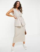 Y.a.s Tailored Suit Vest In Beige - Part Of A Set-neutral