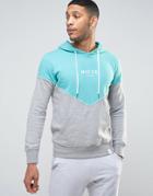 Nicce Turquoise Chevron Hoodie - Blue