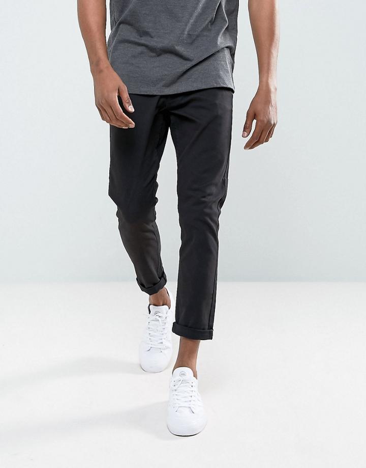Blend Skinny Cropped Chino - Black