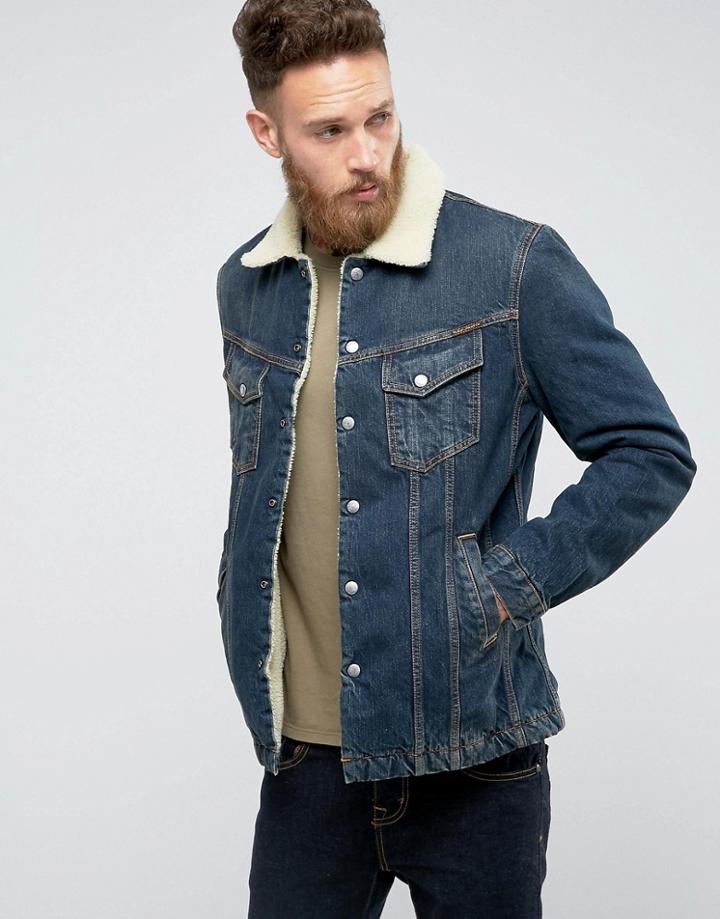 Nudie Jeans Co Lenny Denim Jacket Indigo Steel - Navy