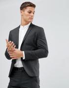 Selected Homme Suit Jacket In Pinstripe - Gray