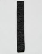 7x Pattern Knitted Tie - Black