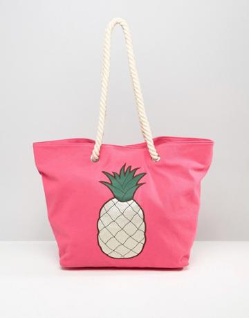 Chateau Pineapple Beach Bag - Pink