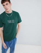 Parlez T-shirt With Embroidered Logo In Green - Green