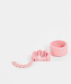 Madein 3 Pack Chunky Resin Rings In Orange And Pink-multi