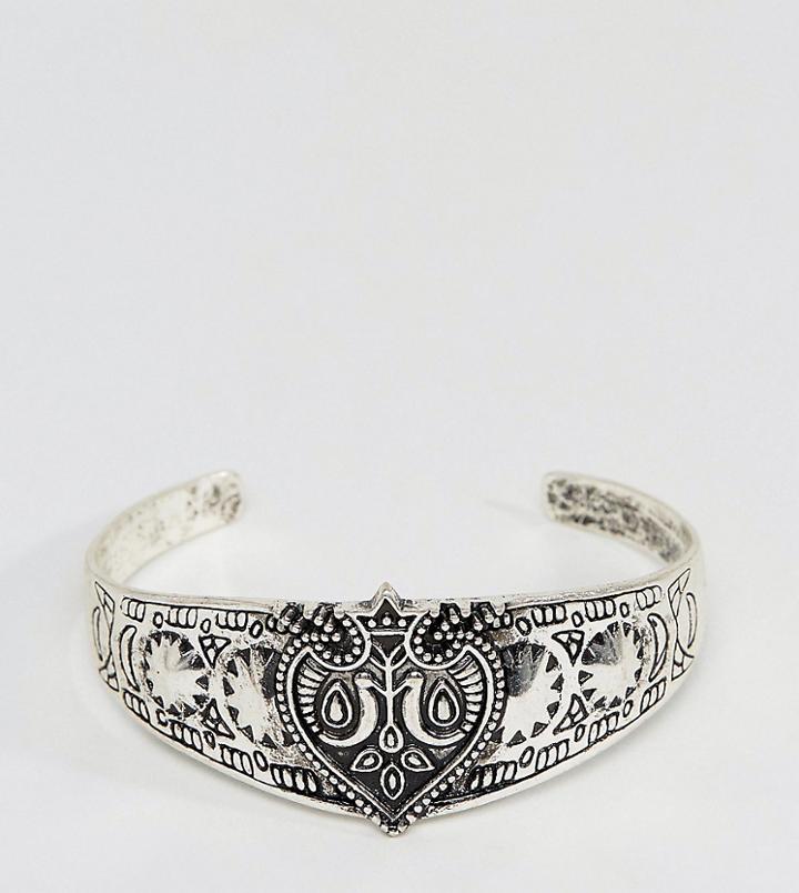 Reclaimed Vintage Inspired Engraved Bangle In Silver Exclusive To Asos - Silver
