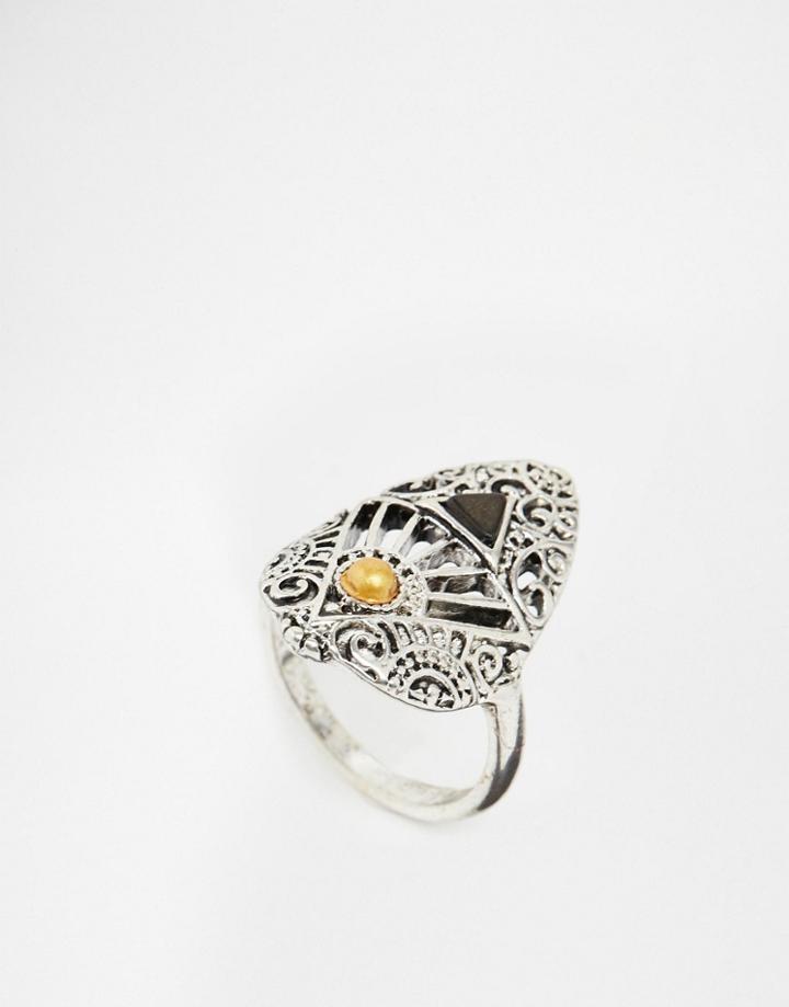 Asos Filigree Festival Ring - Multi
