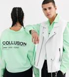 Collusion Unisex Cropped Shirt In Green