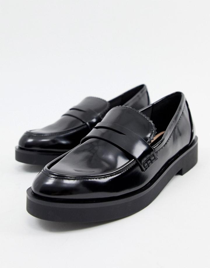 Stradivarius Patent Loafer - Black